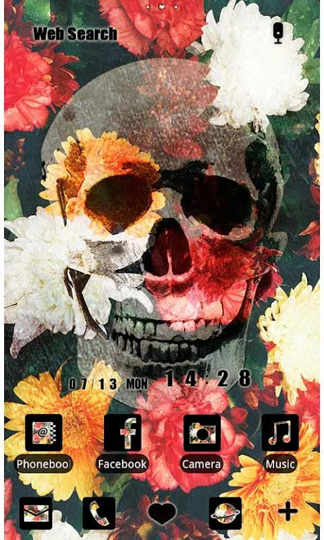 Cool Theme-Flower Skull- screenshot 1