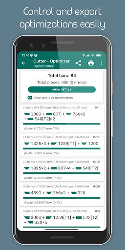 Cutter - Cutting optimizer screenshot 2