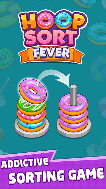 Hoop Sort Fever : Color Stack screenshot 1