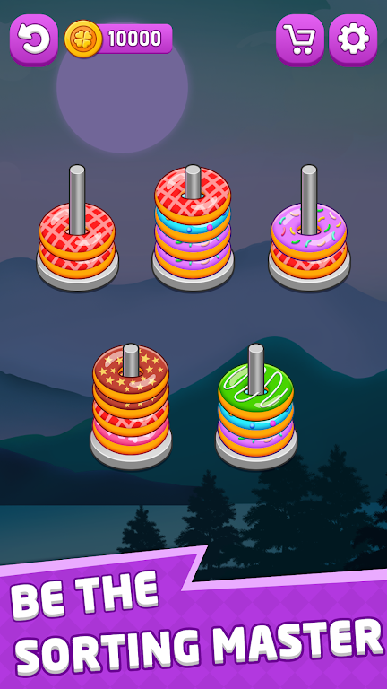 Hoop Sort Fever : Color Stack screenshot 2