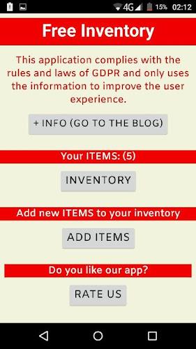 Free Inventory screenshot 1