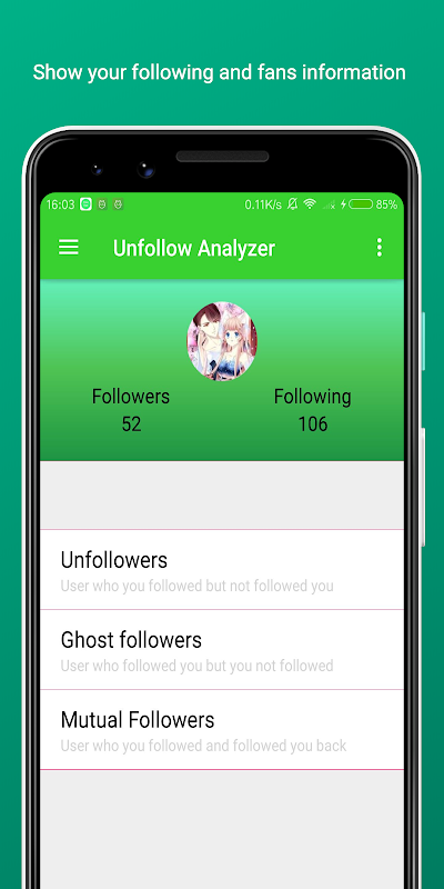 Unfollow Analyzer - Unfollower screenshot 3