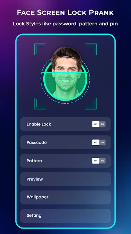 Face Screen Lock Prank screenshot 2