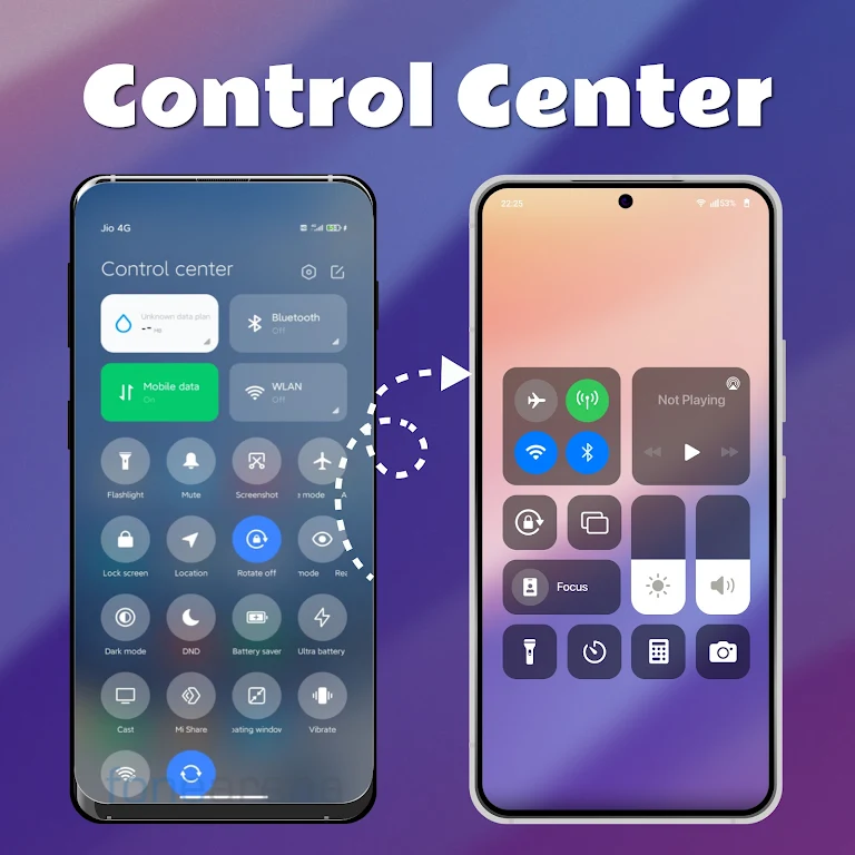 Control Center - iOS Style screenshot 1