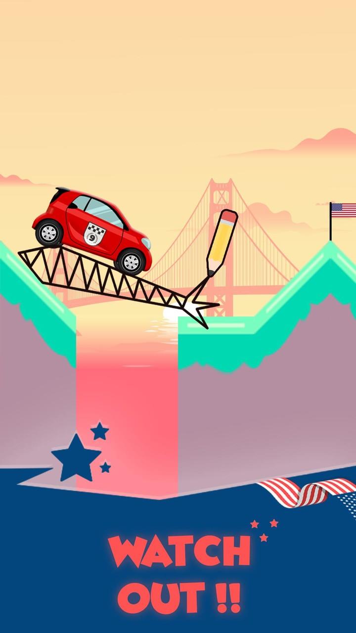 Draw 2 Bridge: Draw Save Car screenshot 4