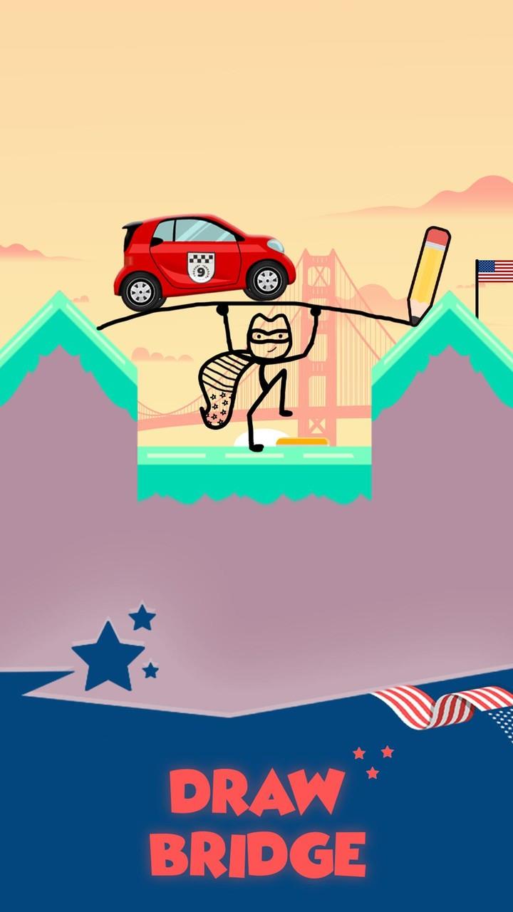 Draw 2 Bridge: Draw Save Car screenshot 3