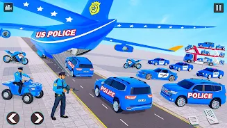 US Police Car Transport Games screenshot 4