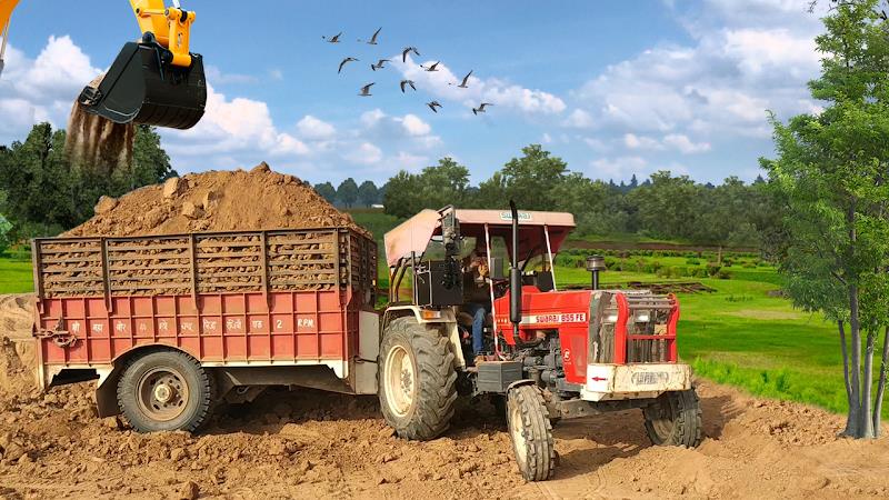 Indian Tractor Trolley Farming screenshot 6