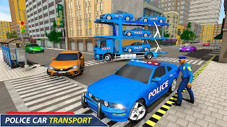 US Police Car Transport Games screenshot 2