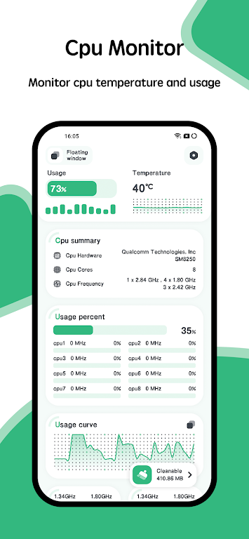 CPU Monitor - temperature screenshot 3