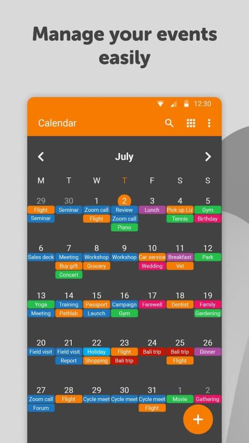 Simple Calendar Pro screenshot 1