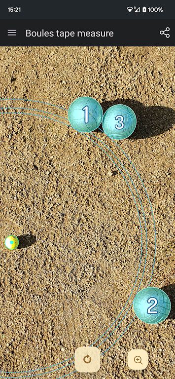 Tape measure for pétanque screenshot 2