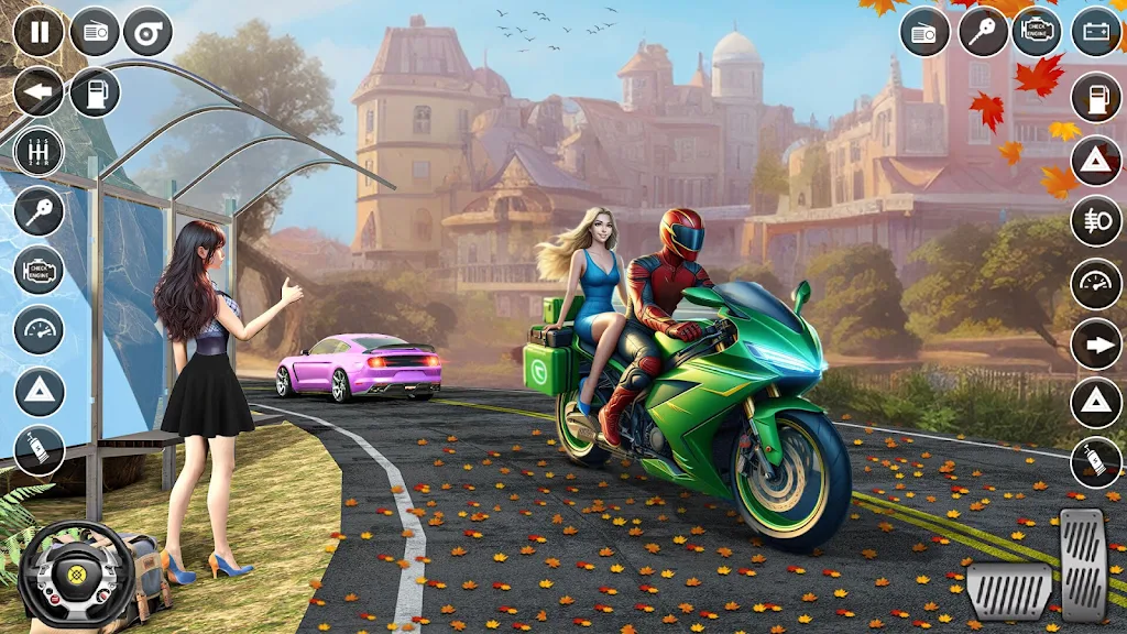 Superhero Bike Game Taxi Games screenshot 4