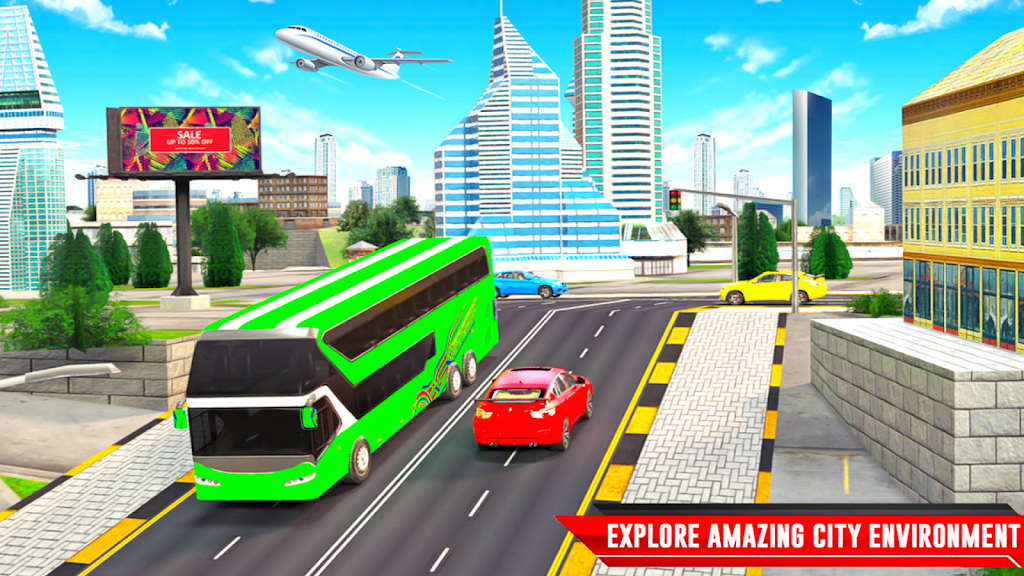 City Coach Bus Driving Sim 3D screenshot 2