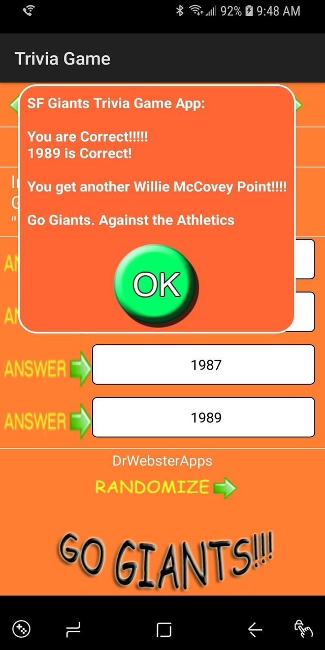 Trivia & Schedule SF Giants screenshot 3