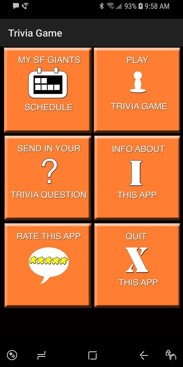 Trivia & Schedule SF Giants screenshot 1