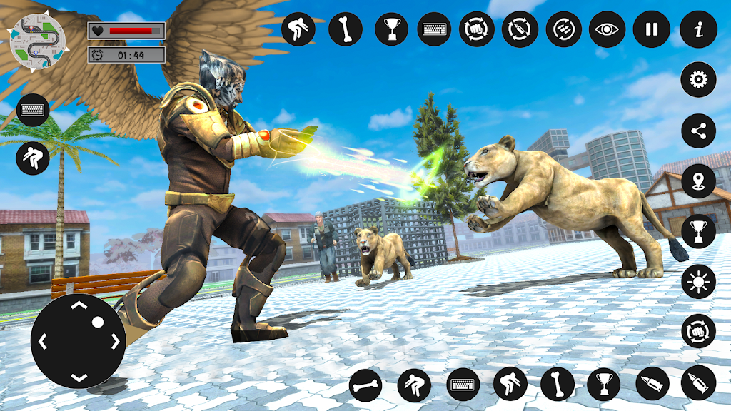 Flying Lion Rope Hero Game screenshot 4