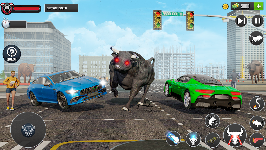 Scary Cow Wild Animal Rampage screenshot 1