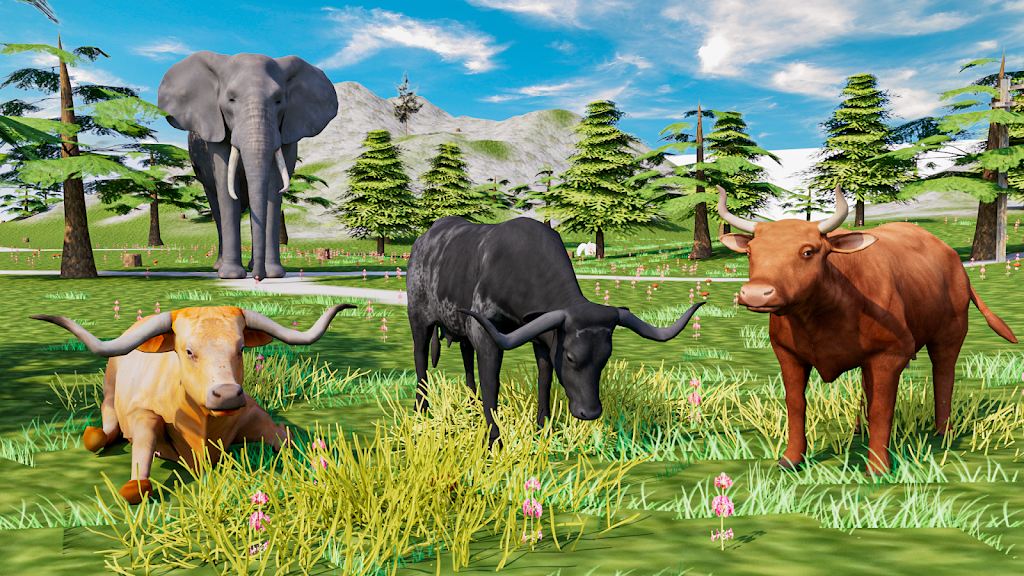 Scary Cow Wild Animal Rampage screenshot 2