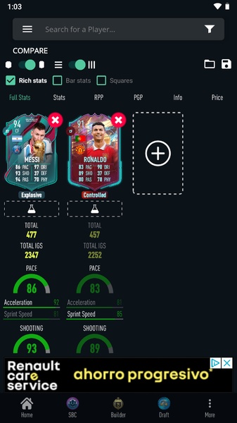 Futbin screenshot 2