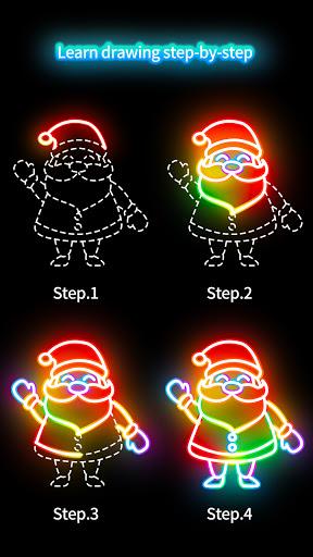 Draw Glow Christmas 2023 screenshot 3