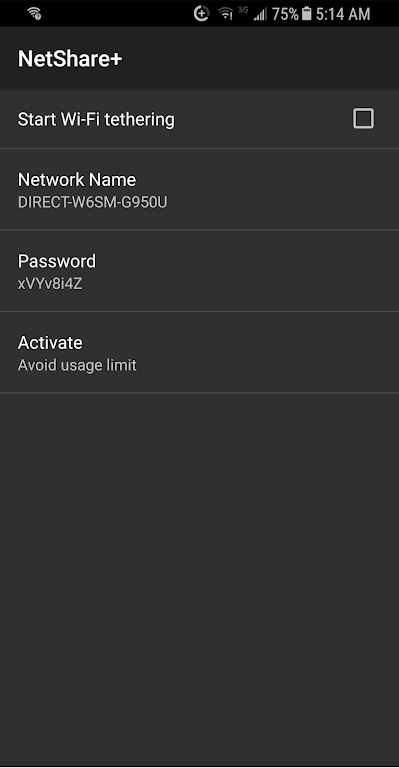 NetShare+ Wifi Tether screenshot 1