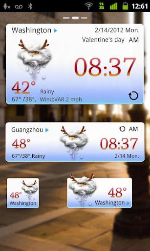 Christmas Theme GOWeatherEX screenshot 2