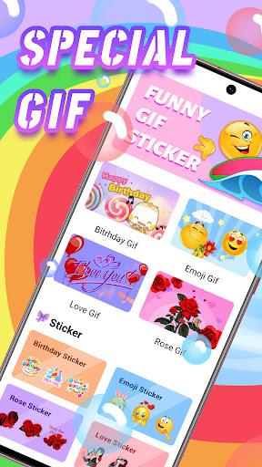 Love Birthday Emoji GIF & Rose Stikers screenshot 1