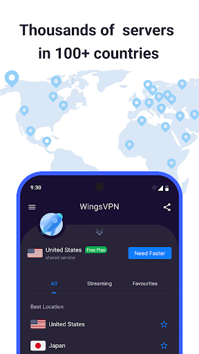 WingsVPN - Secure VPN Proxy screenshot 2