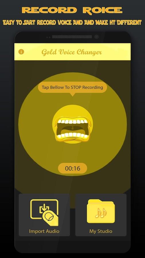 Gold Voice Changer & Voice Recorder screenshot 2