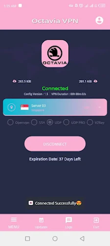 Octavia VPN Pro screenshot 1
