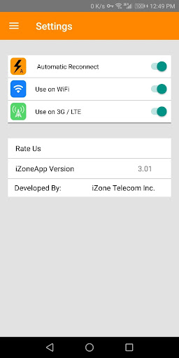 IZONE APP VPN screenshot 4