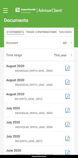 TD Ameritrade Advisor Client screenshot 3