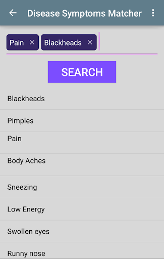 Disease Symptoms Matcher screenshot 2
