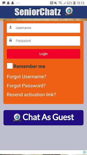Senior chatz - chat rooms screenshot 1