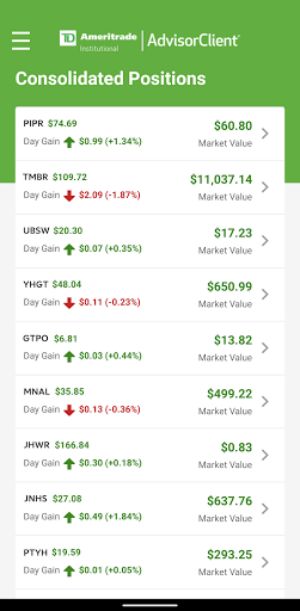 TD Ameritrade Advisor Client screenshot 2