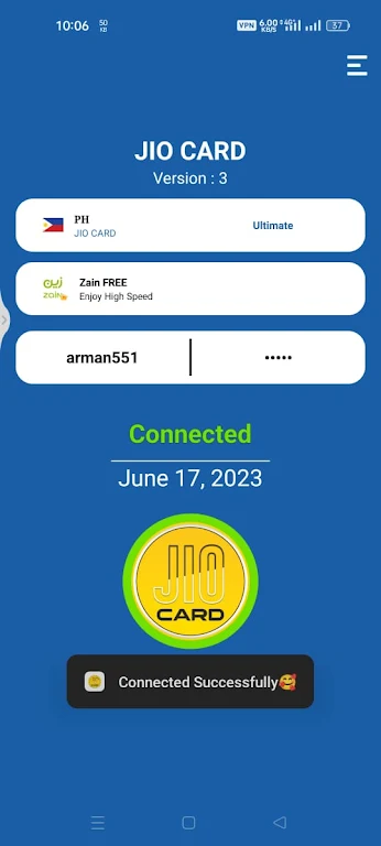 JIO CARD vpn screenshot 2