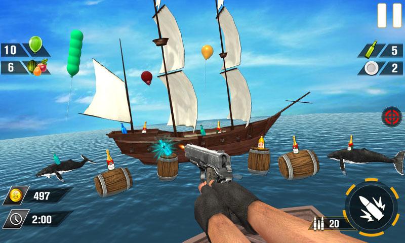 Bottle Gun Shooter Game Mod screenshot 3