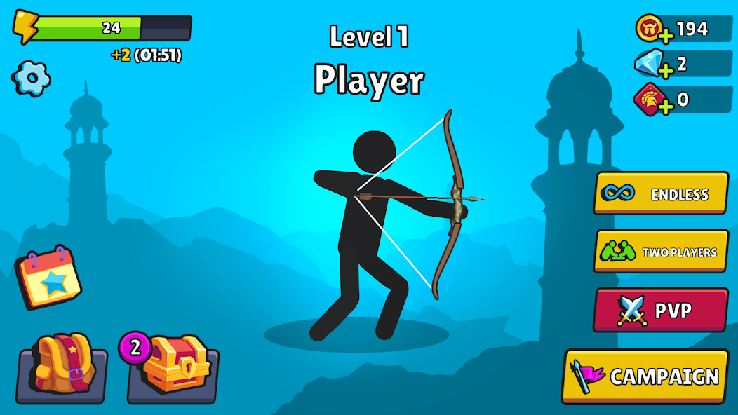 Archers Heroes Stickman's War Mod screenshot 1