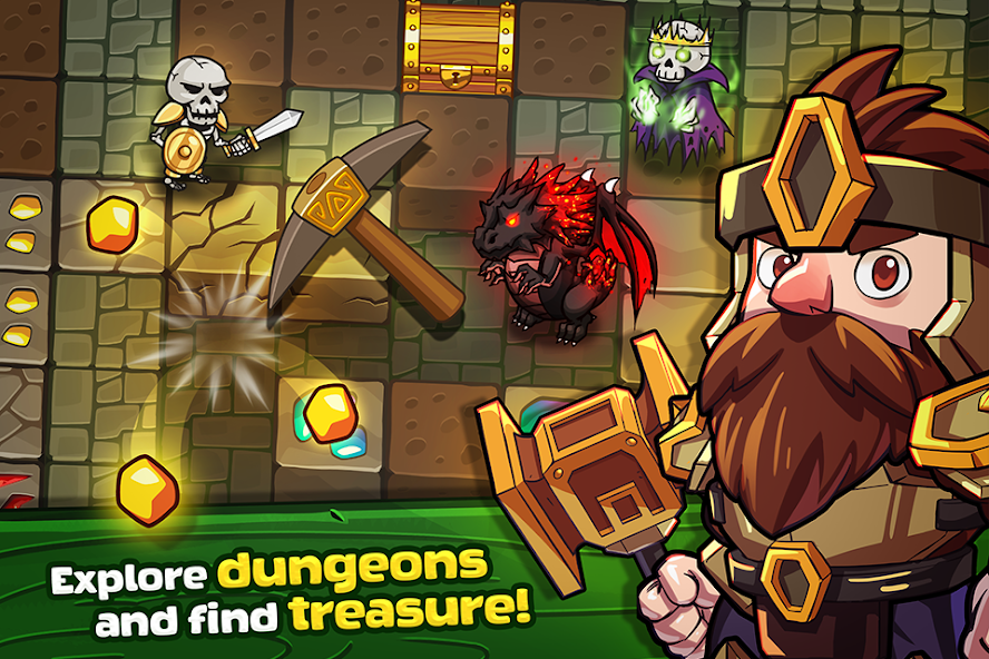 Mine Quest: Battle Dungeon RPG Mod screenshot 1