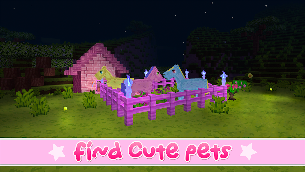 Kawaii World - Craft and Build Mod screenshot 1