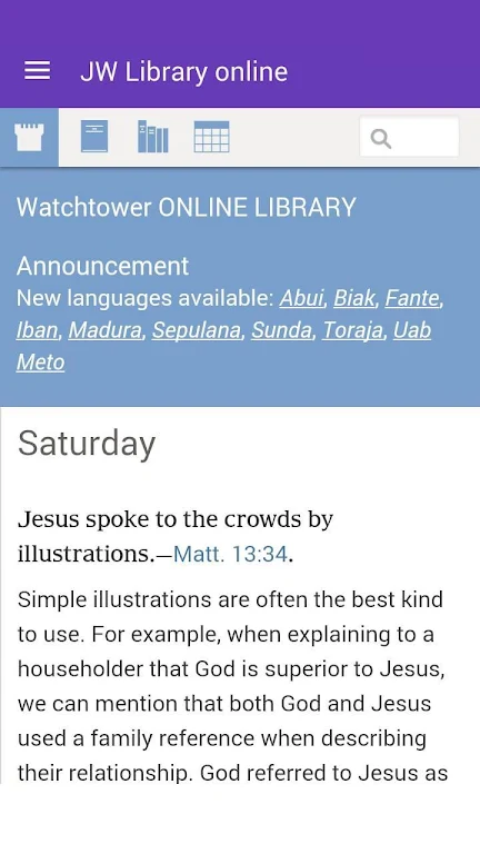 JW Library online screenshot 2