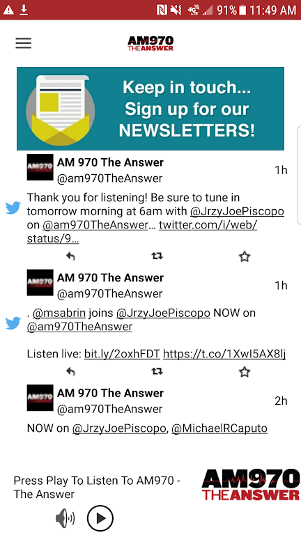 AM 970 The Answer screenshot 1