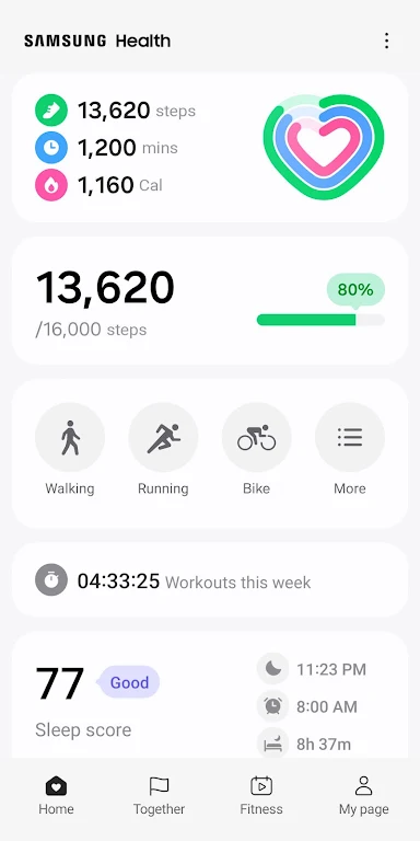 Samsung Health screenshot 1