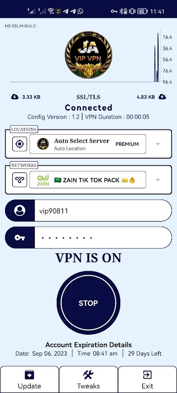 JA VIP VPN screenshot 4