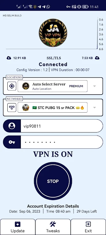 JA VIP VPN screenshot 3