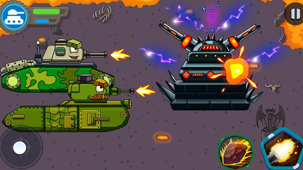 Tank battle: Tanks War 2D Mod screenshot 4