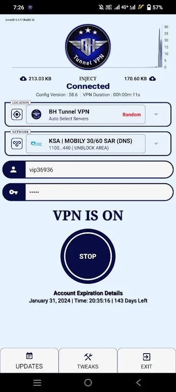 BH Tunnel VPN screenshot 3