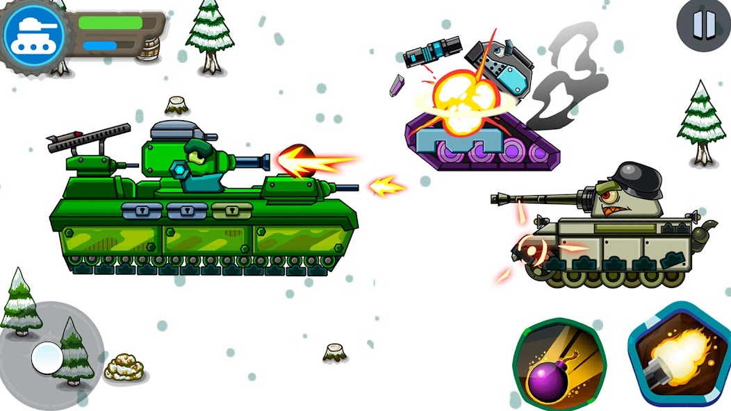 Tank battle: Tanks War 2D Mod screenshot 3