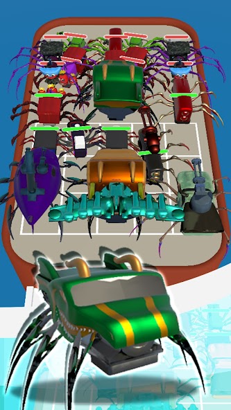 Spider Train Run: Merge Battle Mod screenshot 4